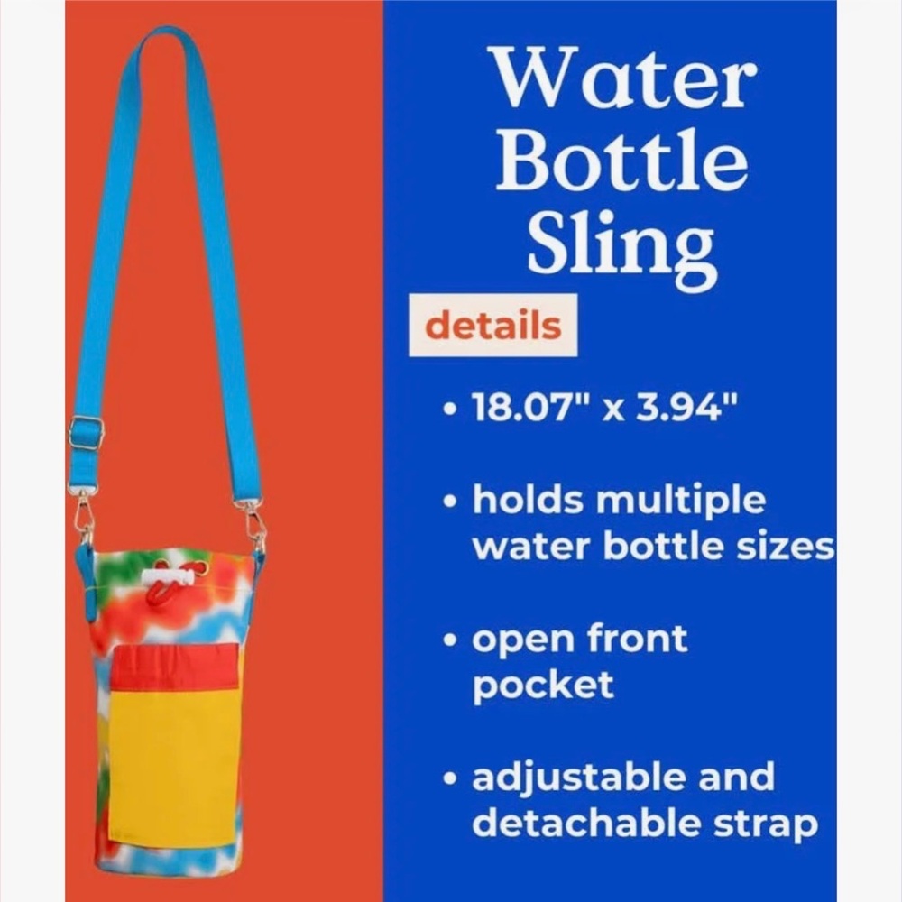 Ban.do Squiggles Water Bottle Sling - Multi-Color Retro Crossbody ✨